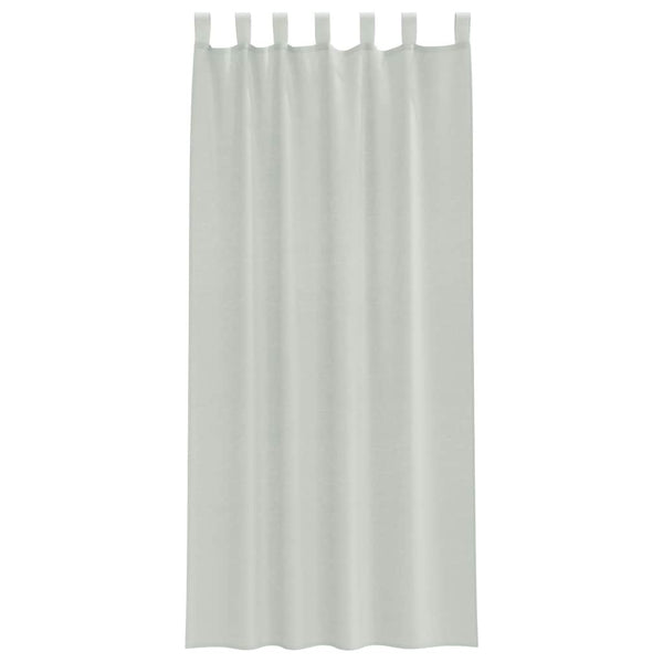 Hellgraue Voile Vorhänge mit Schlaufen, 140x225 cm, 2er-Set