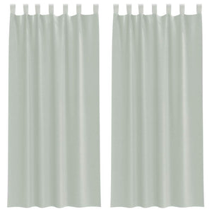 Hellgraue Voile Vorhänge mit Schlaufen, 140x245cm, 2er-Set