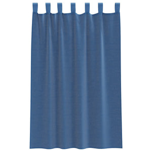 Königsblaue Voile-Vorhänge mit Schlaufen, 140x175 cm, 2er-Set