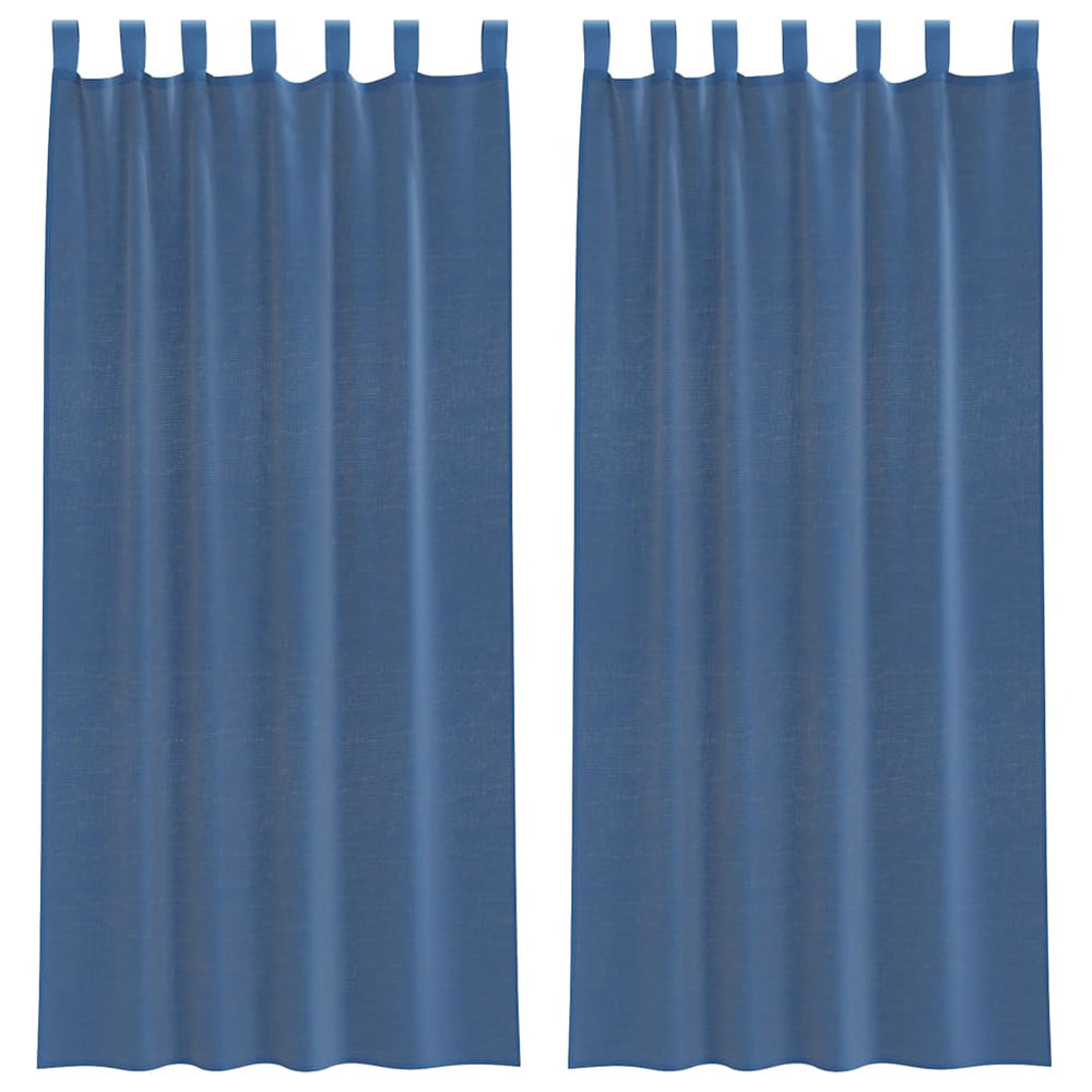 Königsblaue Voile-Vorhänge, 2 Stk. 140x225 cm