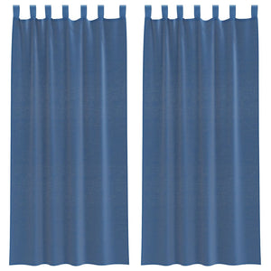 Königsblaue Voile-Vorhänge, 2 Stk. 140x225 cm
