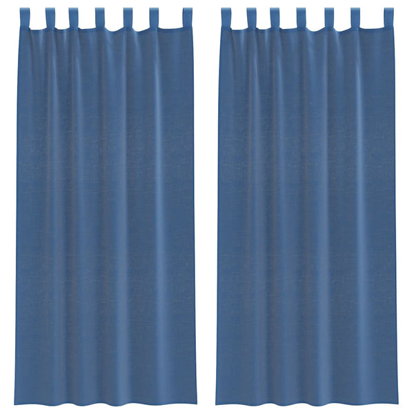 Königsblaue Voile-Vorhänge, 2 Stk. 140x225 cm