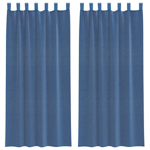 vidaXL Voilages à œillets 2 pcs Bleu roi 140x245 cm