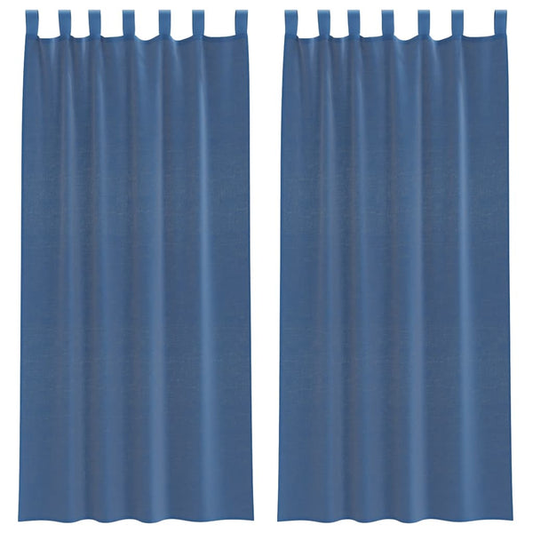 vidaXL Voilages à œillets 2 pcs Bleu roi 140x245 cm