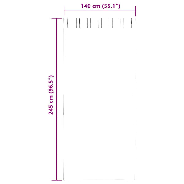vidaXL Voilages à œillets 2 pcs Bleu roi 140x245 cm