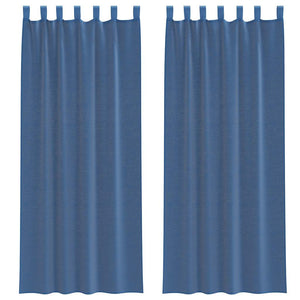 Königsblaue Voile-Vorhänge, 2 Stk. 140x260 cm