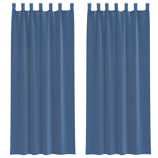 Königsblaue Voile-Vorhänge, 2 Stk. 140x260 cm