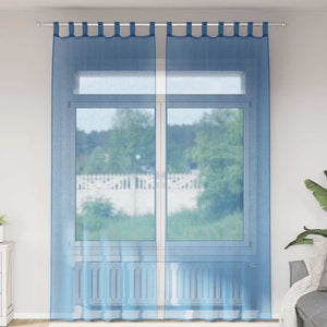 Königsblaue Voile-Vorhänge, 2 Stk. 140x260 cm