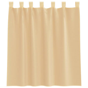 Sandfarbene Voile-Vorhänge mit Schlaufen, 140x140 cm, 2er-Set