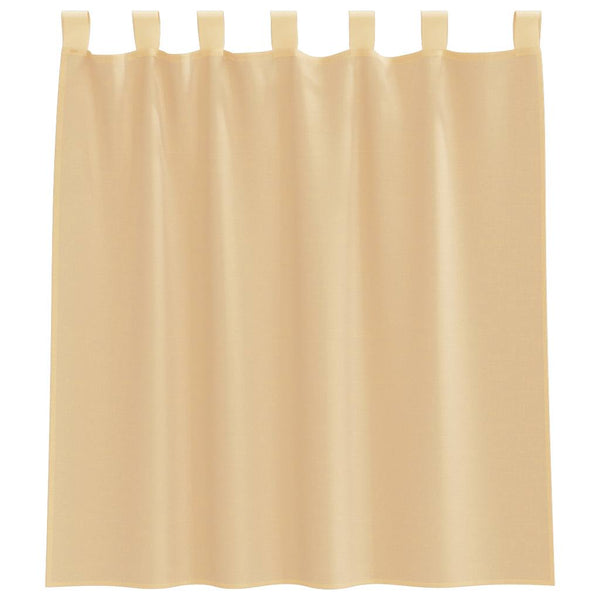 Sandfarbene Voile-Vorhänge mit Schlaufen, 140x140 cm, 2er-Set