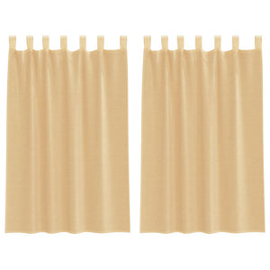 Voile Vorhänge Sand 140x175 cm, 2er-Set