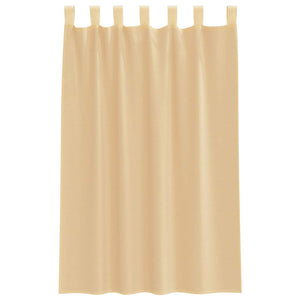 Voile Vorhänge Sand 140x175 cm, 2er-Set