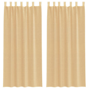 Voile Vorhänge Sand 140x225 cm, 2er-Set
