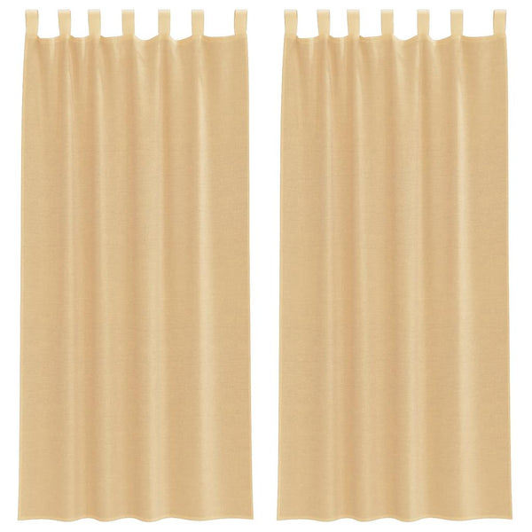 Voile Vorhänge Sand 140x245 cm, 2er-Set