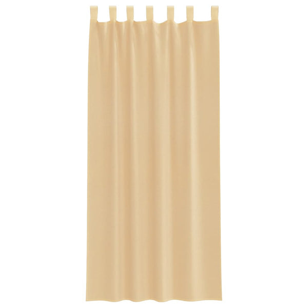 Voile Vorhänge Sand 140x245 cm, 2er-Set