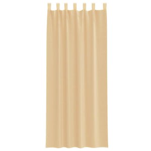 Voile Vorhänge Sand 140x260 cm, 2er-Set