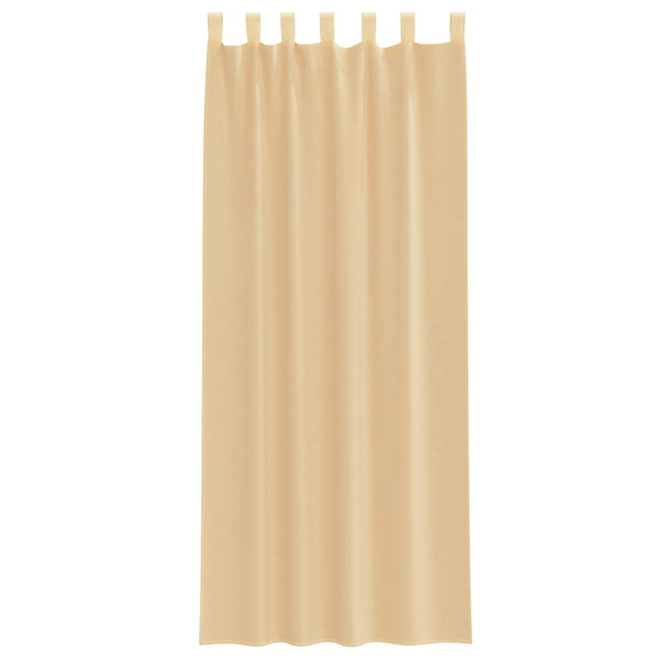 Voile Vorhänge Sand 140x260 cm, 2er-Set