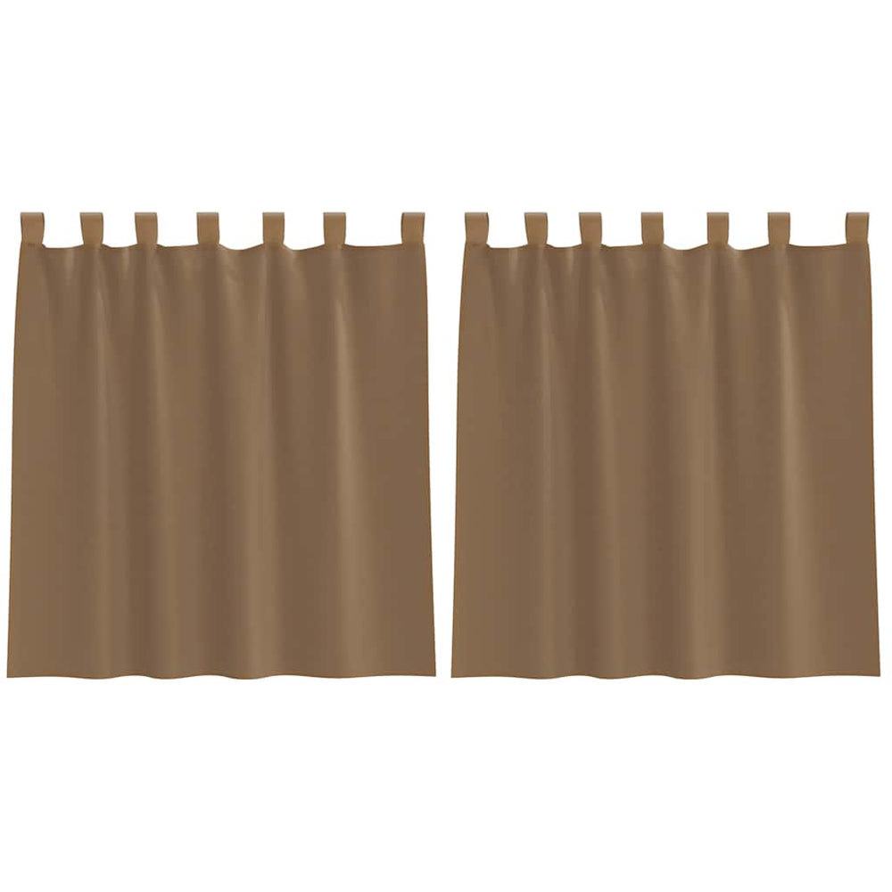 Hellbraune Voile-Vorhänge mit Schlaufen, 140x140cm, 2er-Set