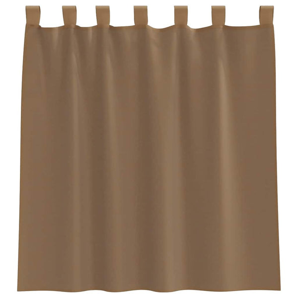 Hellbraune Voile-Vorhänge mit Schlaufen, 140x140cm, 2er-Set