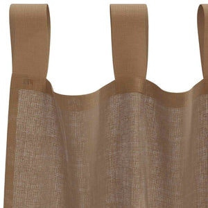Hellbraune Voile-Vorhänge mit Schlaufen, 140x140cm, 2er-Set
