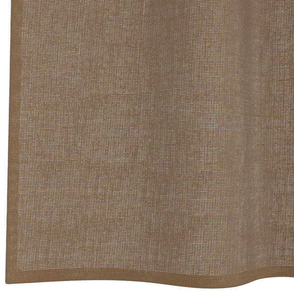 Hellbraune Voile Vorhänge mit Schlaufen, 140x175 cm