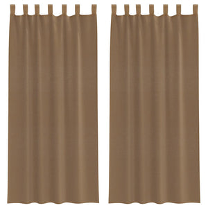 Hellbraune Voile Vorhänge 140x225 cm, 2er-Set