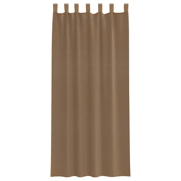 Hellbraune Voile Vorhänge 140x225 cm, 2er-Set