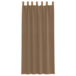 Hellbraune Voile-Vorhänge mit Schlaufen, 140x245cm, 2er-Set
