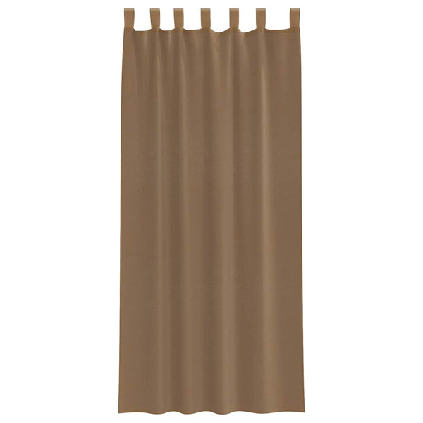 Hellbraune Voile-Vorhänge mit Schlaufen, 140x245cm, 2er-Set
