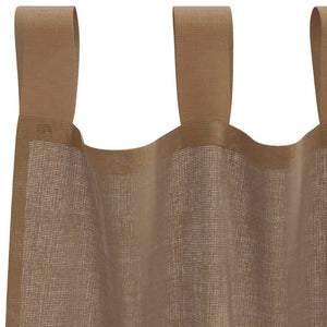 Hellbraune Voile-Vorhänge mit Schlaufen, 140x245cm, 2er-Set