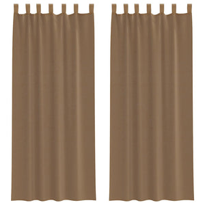 Hellbraune Voile-Vorhänge, 140x260 cm, 2er-Set