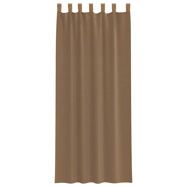 Hellbraune Voile-Vorhänge, 140x260 cm, 2er-Set