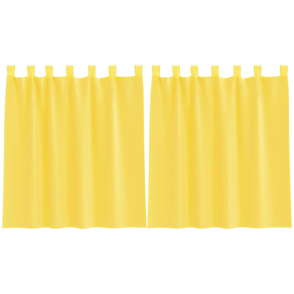 Gelbe Voile-Vorhänge mit Schlaufen 140x140 cm, 2er-Set