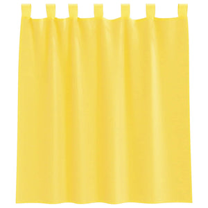 Gelbe Voile-Vorhänge mit Schlaufen 140x140 cm, 2er-Set