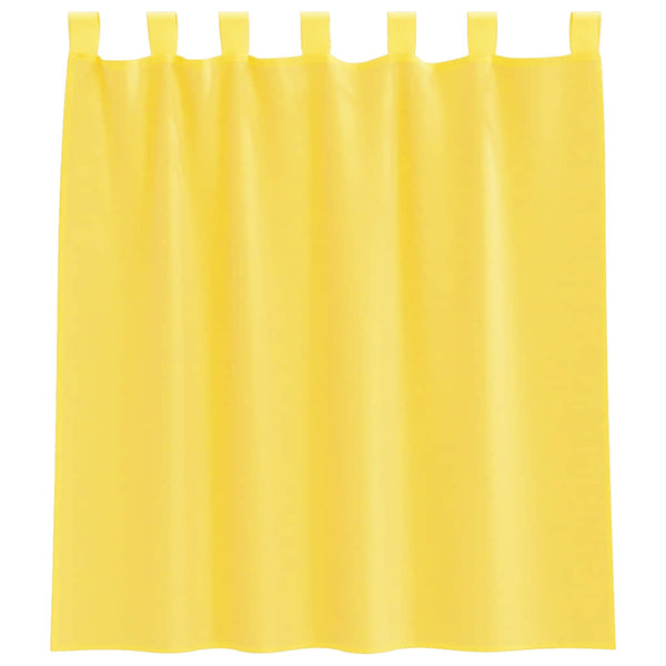 Gelbe Voile-Vorhänge mit Schlaufen 140x140 cm, 2er-Set