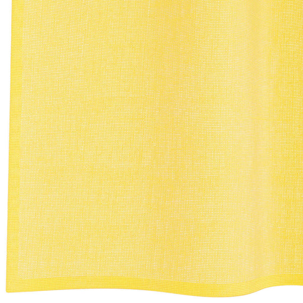 Gelbe Voile-Vorhänge mit Schlaufen 140x140 cm, 2er-Set