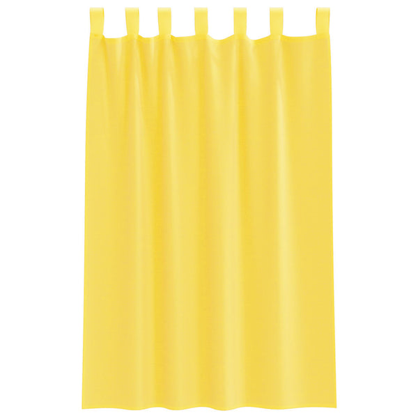Gelbe Voile-Vorhänge mit Schlaufen 140x175cm, 2er-Set