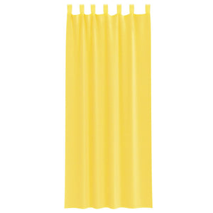 Gelbe Voile-Vorhänge mit Schlaufen, 140x260 cm, 2er-Set