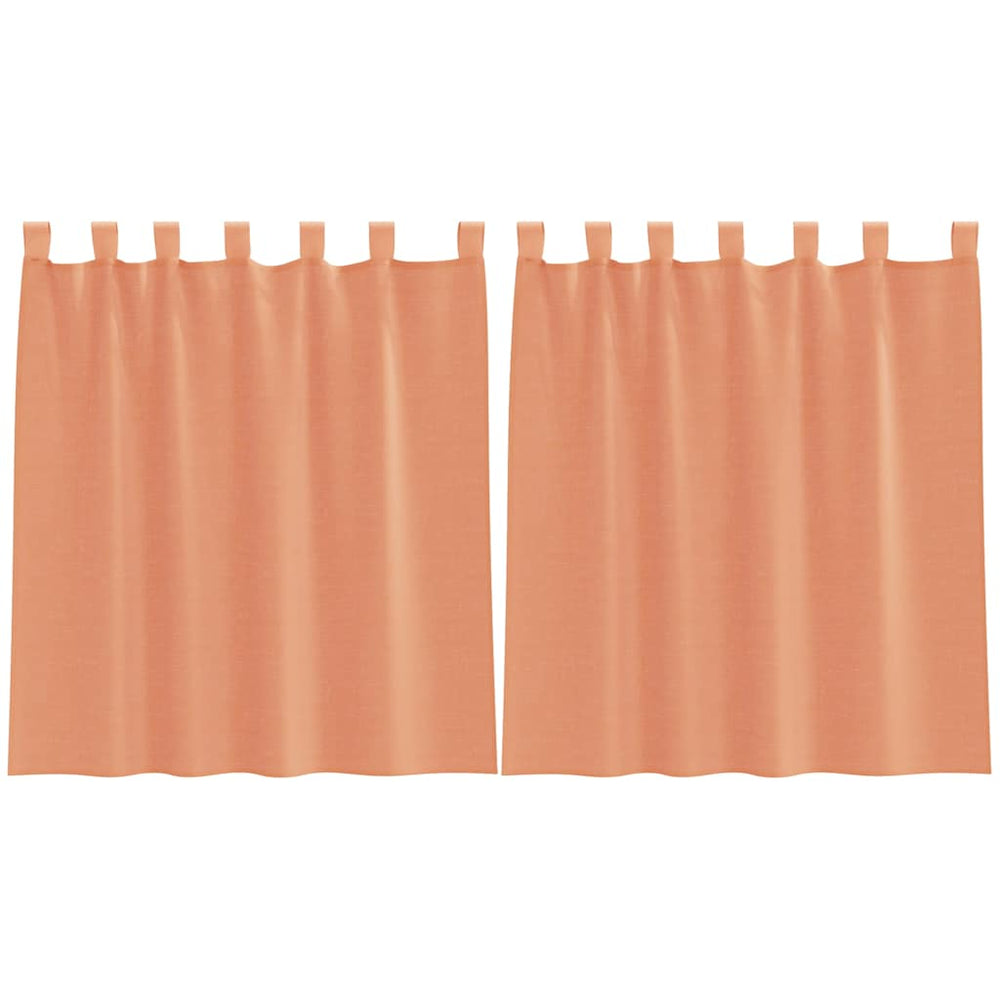 Terracotta Voile Vorhänge mit Schlaufen, 140x140cm, 2er-Set