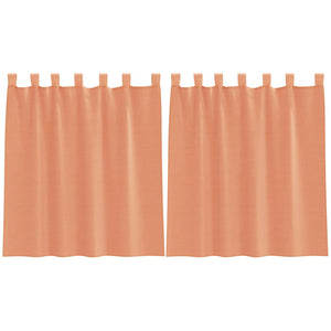 Terracotta Voile Vorhänge mit Schlaufen, 140x140cm, 2er-Set