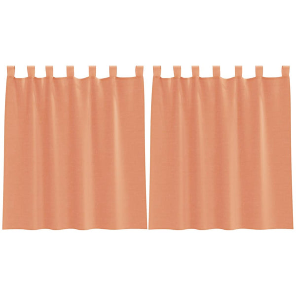 Terracotta Voile Vorhänge mit Schlaufen, 140x140cm, 2er-Set