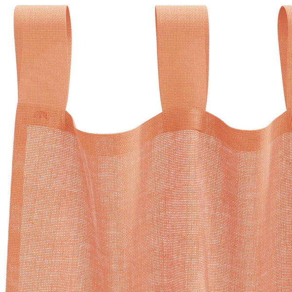 Terracotta Voile Vorhänge mit Schlaufen, 140x140cm, 2er-Set