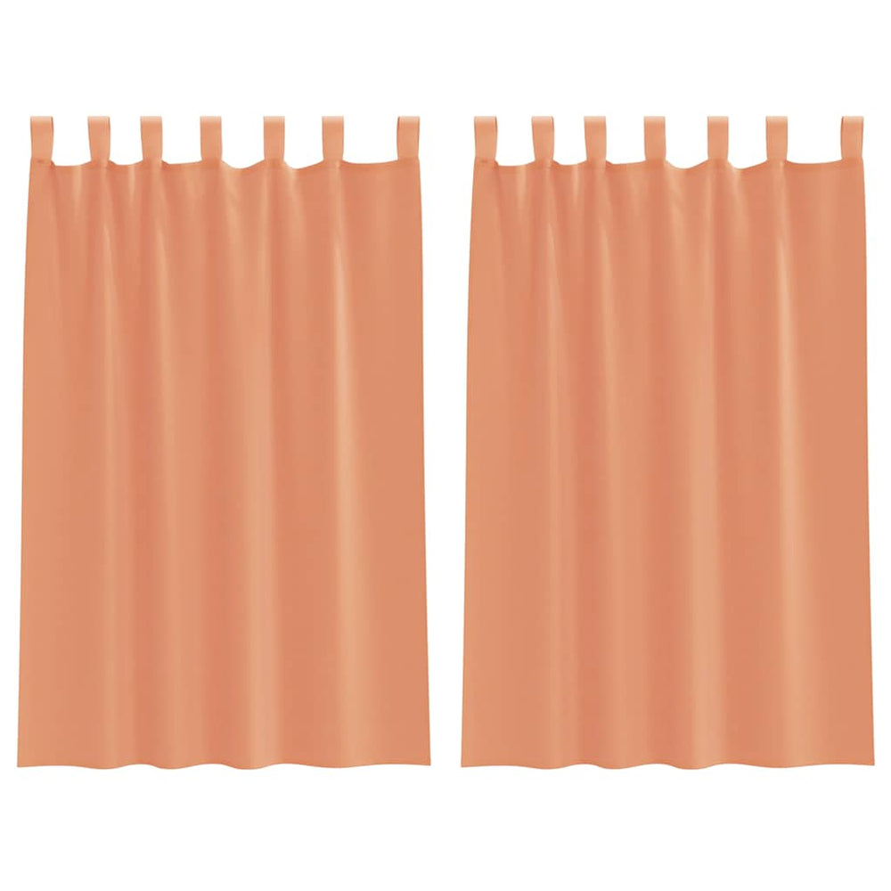 2er-Set Voile-Vorhänge Terrakotta 140x175 cm