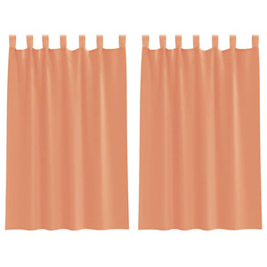 2er-Set Voile-Vorhänge Terrakotta 140x175 cm