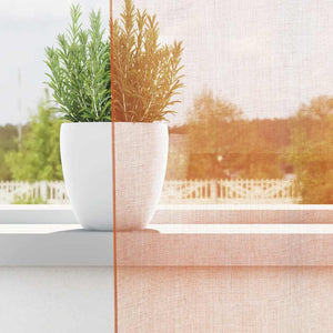 2er-Set Voile-Vorhänge Terrakotta 140x175 cm