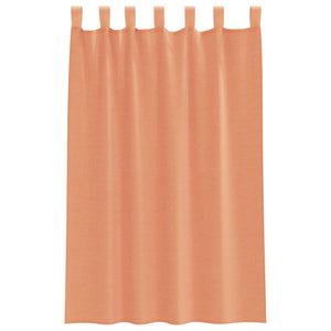 2er-Set Voile-Vorhänge Terrakotta 140x175 cm