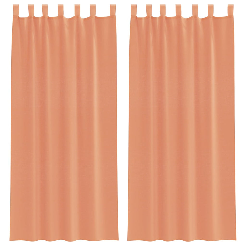 Terracotta Voile Vorhänge mit Schlaufen, 2er-Set