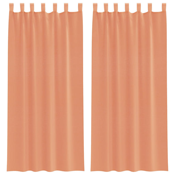 Terracotta Voile Vorhänge mit Schlaufen, 2er-Set