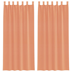 Terracotta Voile Vorhänge mit Schlaufen 140x245cm, 2er-Set