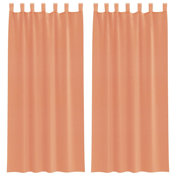 Terracotta Voile Vorhänge mit Schlaufen 140x245cm, 2er-Set